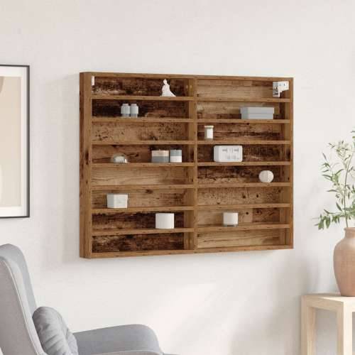 Vitrina Kabinet Stari Drvo 100x8,5x75 cm Inženjersko Drvo Cijena