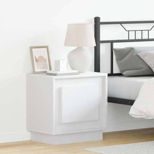 Noćni ormarić s LED svjetlima Bijela 44x34,5x45 cm Cijena