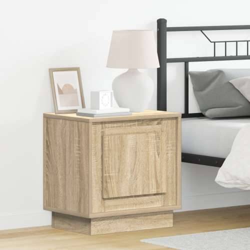Noćni ormarić s LED svjetlima Sonoma hrast 44x34,5x45 cm Cijena
