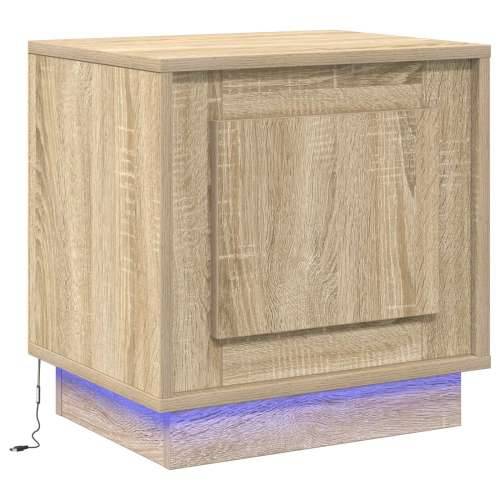 Noćni ormarić s LED svjetlima Sonoma hrast 44x34,5x45 cm Cijena