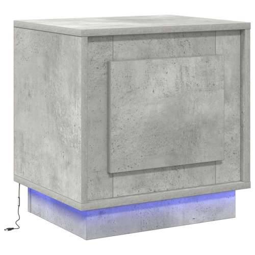 Noćni ormarić s LED svjetlima Betonski sivi 44x34,5x45 cm Cijena