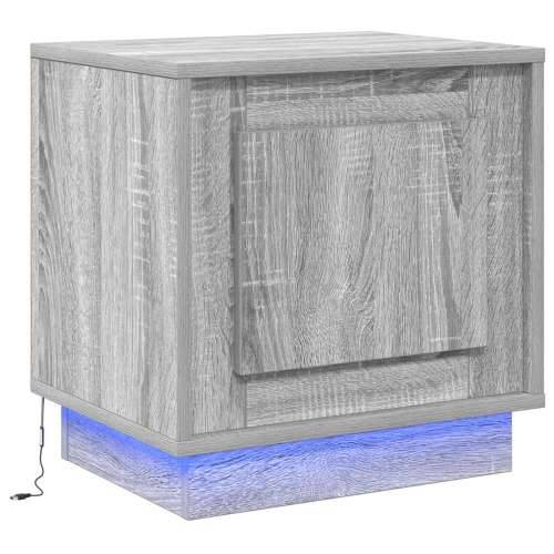 Noćni ormarić s LED svjetlima Siva Sonoma 44x34,5x45 cm Cijena