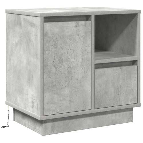 Noćni ormarić s LED betonsko sivi 50x34.5x50 cm Cijena