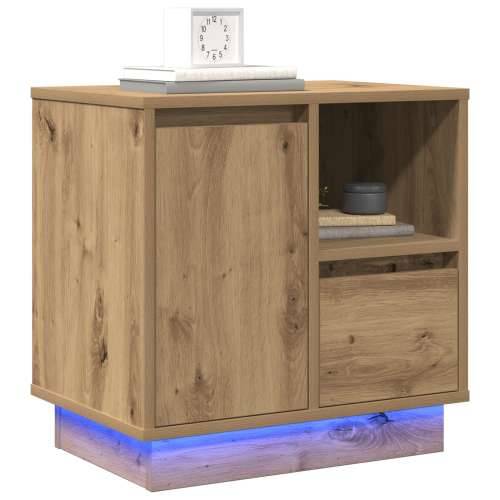 Noćni ormarić s LED svjetlom Odabrani hrast 50x34,5x50 cm Cijena