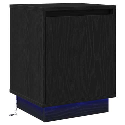 Noćni ormarić s LED svjetlima Crna 39x34,5x50 cm Cijena