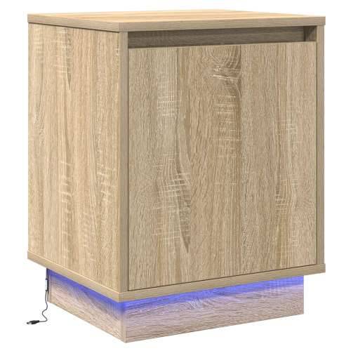 Noćni ormarić s LED svjetlima Sonoma hrast 39x34,5x50 cm Cijena