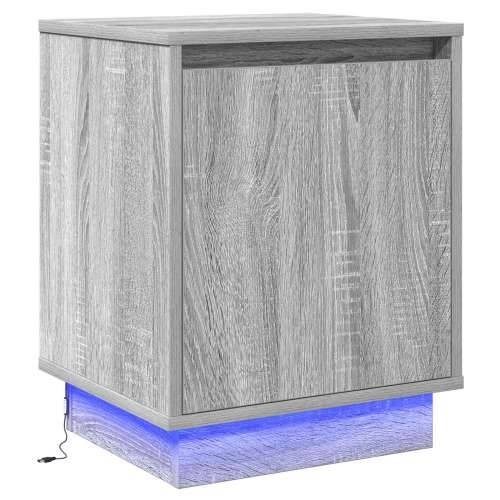 Noćni ormarić s LED svjetlima Siva Sonoma 39x34,5x50 cm Cijena