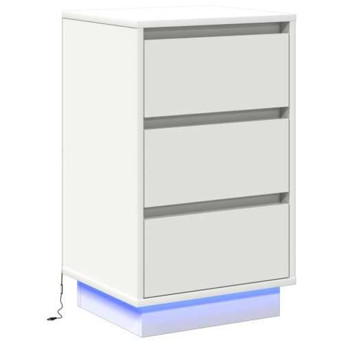 bijeli ormarić s LED-om 39x34.5x65 cm konstruirano drvo Cijena