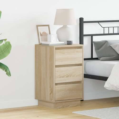 noćni kabinet s LED-om Sonoma drvo 39x34,5x65 cm konstruirano drvo Cijena