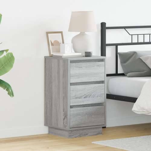 noćni kabinet s LED sivi Sonoma 39x34.5x65 cm konstruirano drvo Cijena