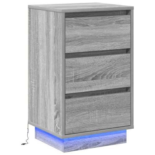 noćni kabinet s LED sivi Sonoma 39x34.5x65 cm konstruirano drvo Cijena