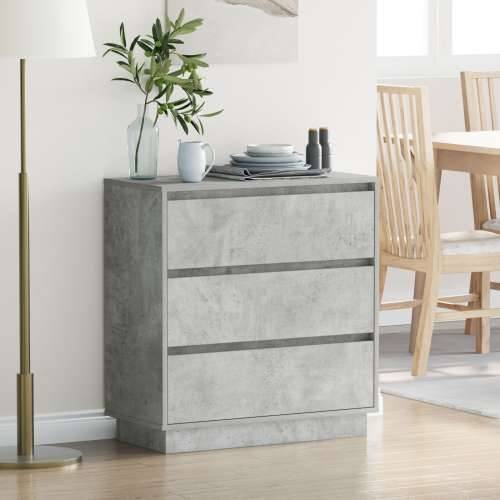 Noćni ormarić s LED-om Siva Beton 71x34,5x75 cm Složena drva Cijena