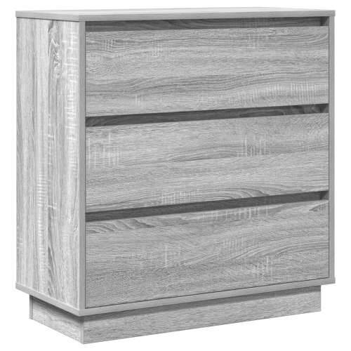 Noćni ormarić s LED-om Siva Sonoma 71x34,5x75 cm Odabrano drvo Cijena