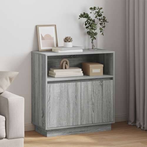 Sideboard s LED svjetlom Siva Sonoma 71x34,5x75 cm Konstruirano drvo Cijena