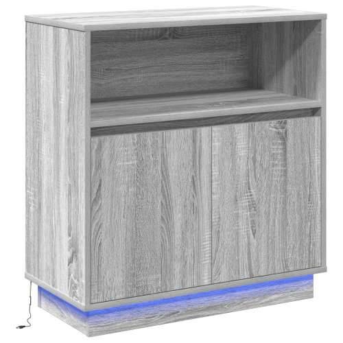 Sideboard s LED svjetlom Siva Sonoma 71x34,5x75 cm Konstruirano drvo Cijena