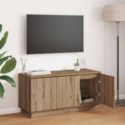TV Kabinet Ručno Izrađeni Hrast 100x38x49 cm Konstruirano Drvo Cijena