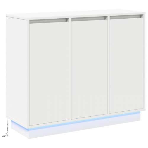 Komoda s LED-om Bijela 90x32x75 cm Od drvene ploče Cijena