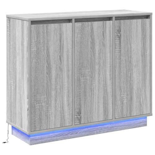 PVC komoda s LED svjetlom Siva Sonoma 90x32x75 cm Cijena