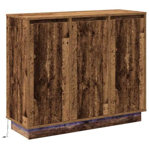 Sideboard s LED-om, staro drvo, 90x32x75 cm, od recikliranog drva Cijena