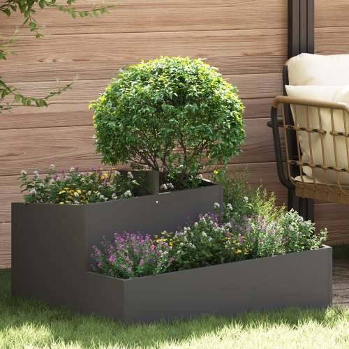 Saksija Crna 80x80x50 cm Hladno valjani čelik Cijena