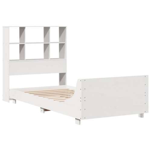 Okvir kreveta bez madraca bijeli 90 x 200 cm masivna borovina - Bijela 90 x 200 cm Cijena