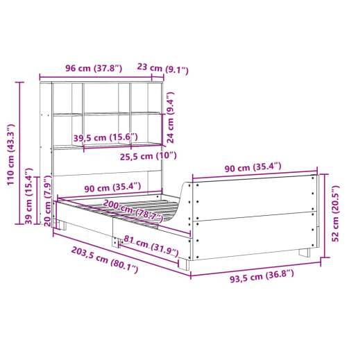 Okvir kreveta bez madraca bijeli 90 x 200 cm masivna borovina - Bijela 90 x 200 cm Cijena
