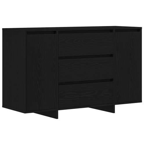 Komoda Crna Hrast 120x41x75 cm Konstruirano drvo Cijena