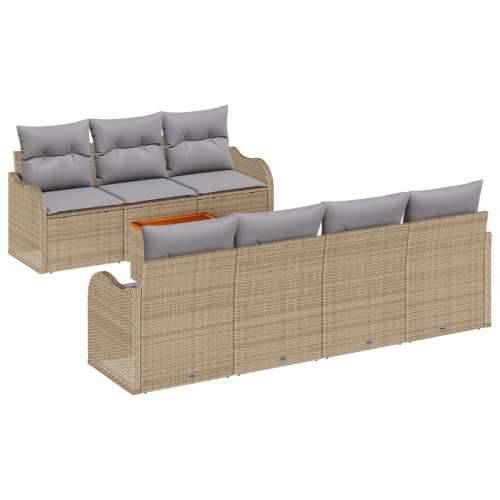 set vrtnih sofa s jastučićima bež poli ratan akacija, dvosedna vrtna sofa s pohranom i jastučićima bež poli ratan Cijena
