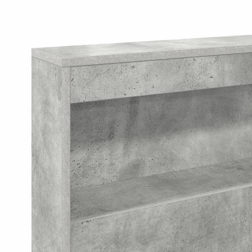 Krevet s policama Betonski sivi 75x190 cm Inženjersko drvo Cijena