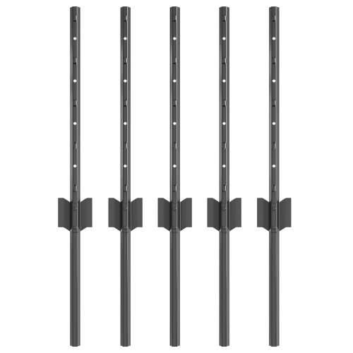 Ograde Stupovi 5 kom U-Kanal Sivi 40 cm Čelik Cijena