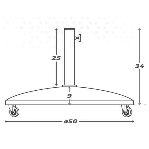 Bază pentru Umbrelă de Soare Aktive 50 x 34 x 50 cm Cement Čelik Cijena