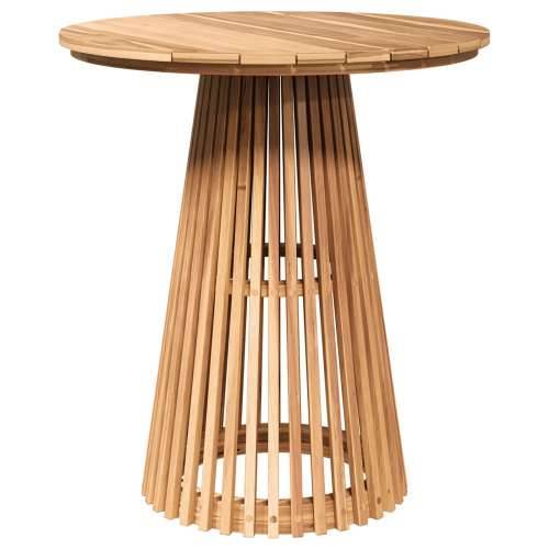 vrtni stol za objedovanje Ø70x75 cm od tikovine Cijena