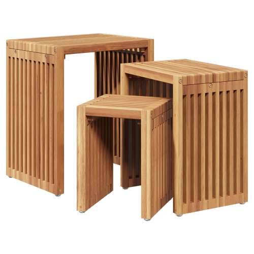 Set od stolića 3 kom Solid Wood Tikovina Cijena