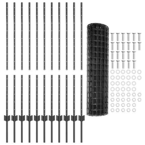 Set ograde Set od 2 Siva Čelik s prašnom oblogom 25 x 1,2 m Cijena