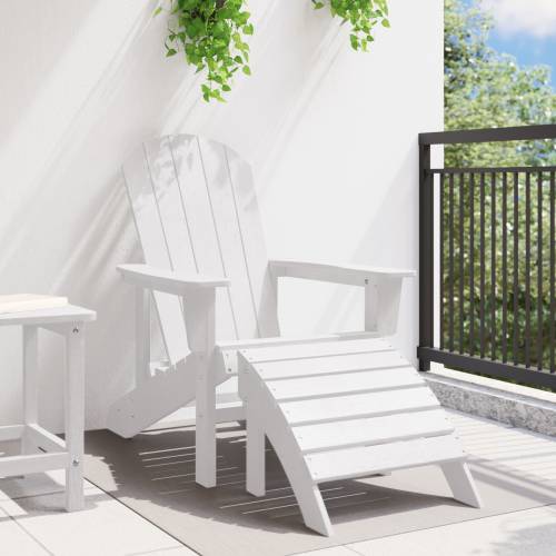 Adirondack stolica s osloncem za noge Bijela HDPE Cijena