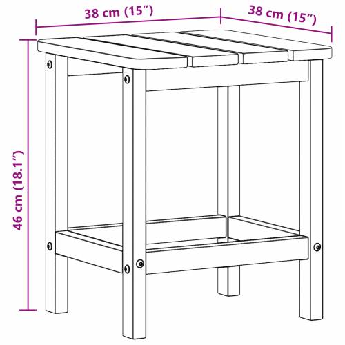Adirondack stolić bijeli 38x38x45 cm HDPE Cijena