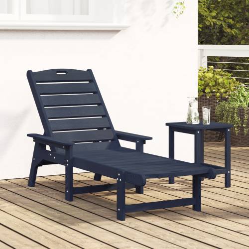 Ležaljka na suncu Mornarsko plava 53x162x98.5 cm HDPE Cijena