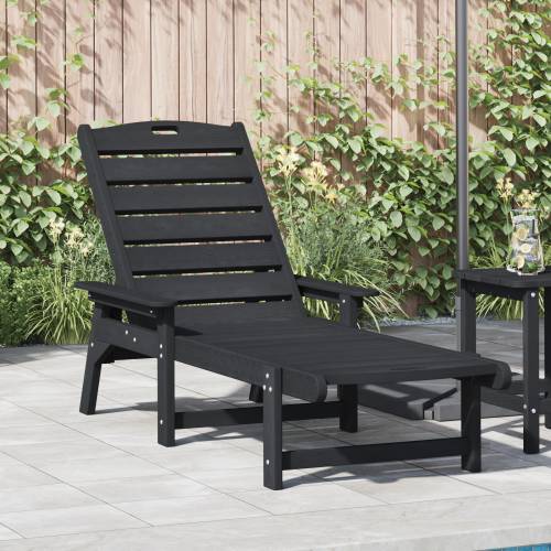 Vrtna ležaljka Crna 53x162x98.5 cm HDPE Cijena