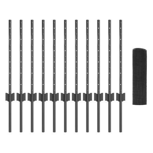 Set ograde za vrt Set od 2 Siva Pocinčani čelik Rolada 25 x 0.5 m Cijena
