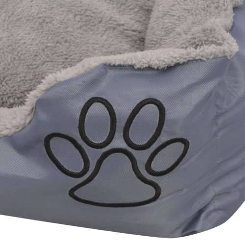 Krevet za pse s podstavljenim jastukom veličina L sivi Cijena