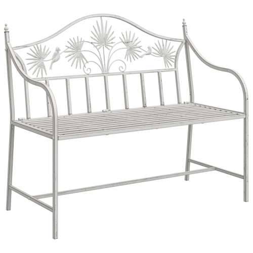Klupa Bijela Metal 104 x 52.5 x 89 cm Izrađeno da traje Cijena