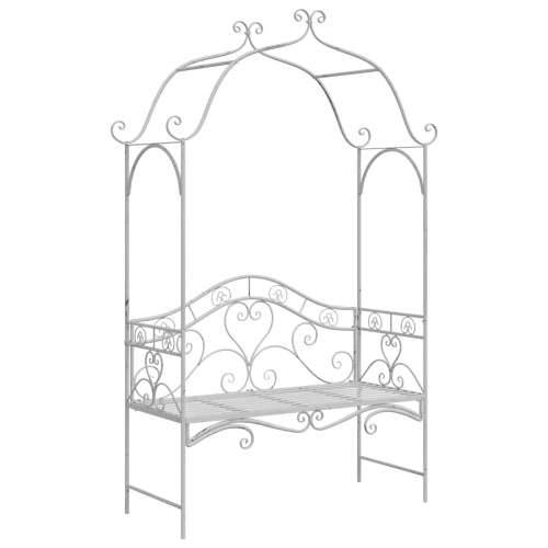 Klupa Bijela Metal 121 x 48 x 200 cm Dekorativni umetci Cijena