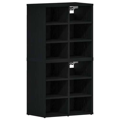 ormari za cipele - set od 2 u crnom hrastu - 52.5 x 30 x 50 cm Cijena