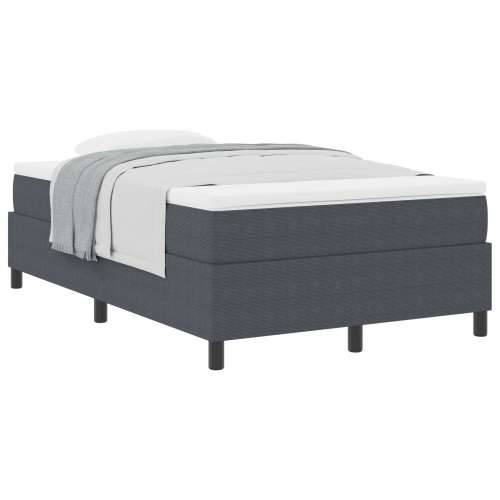 Box Spring Krevet s Madracem Tamno Siva Mali Dvostruki Corduroy Tkanina Cijena