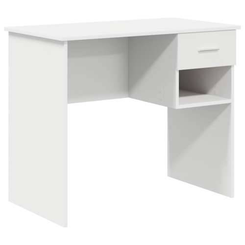 Stol s pohranom bijeli 90x49.5x75 cm konstruirano drvo Cijena