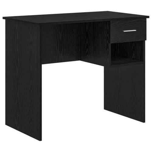 Stol s pohranom Crni hrast 90x49.5x75 cm Konstruirano drvo Cijena