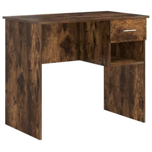 Stol s pohranom Dimljeni hrast 90x49.5x75 cm Konstruirano drvo Cijena