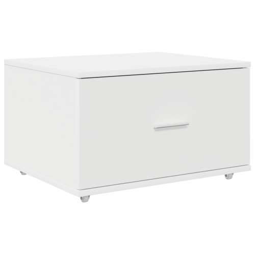 Ladica s Kotačima Bijela 55x45x33.5 cm Kvalitetno Drvo Cijena