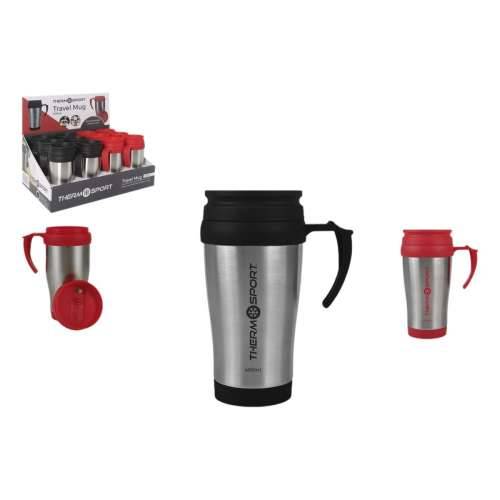 Termo Šalica s Poklopcem ThermoSport Travel Crvena 400 ml (12 kom.) Cijena