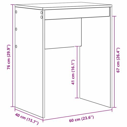 Pisaći stol Beton siva Iverica 60 x 40 x 76 cm Pisaći stol Cijena
